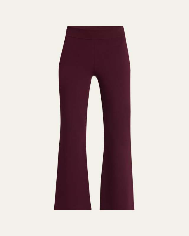 Flared Knit Trousers